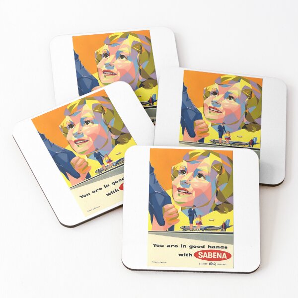 Item preview, SABENA Publicity in Good Hands Vintage Travel Poster 60's designed and sold by Mitch-Angelo.