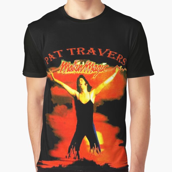 Pat Travers 70s ヴィンテージ ラグラン バンドT Tシャツ | red