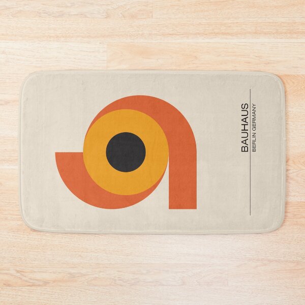 Item preview, Bauhaus - Retro / Art Deco architecture discipline from Berlin, Germany - Available in posters, etc - Orange bauhaus designed and sold by ArcFoundationCo.