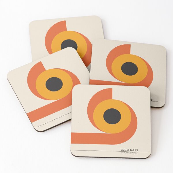 Item preview, Bauhaus - Retro / Art Deco architecture discipline from Berlin, Germany - Available in posters, etc - Orange bauhaus designed and sold by ArcFoundationCo.