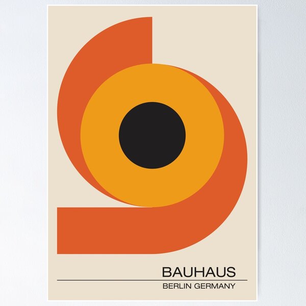 Artikel-Vorschau von Bauhaus - Retro-/Art-Deco-Architekturdisziplin aus Berlin, Deutschland - Erhältlich als Poster usw. - Orange Bauhaus, designt und verkauft von ArcFoundationCo.