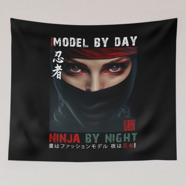 Item preview, Fashion Model By Day Ninja By Night - Masked Female Ninja Model | Fashion Model Ninja Woman Warrior designed and sold by MadeByRobots.