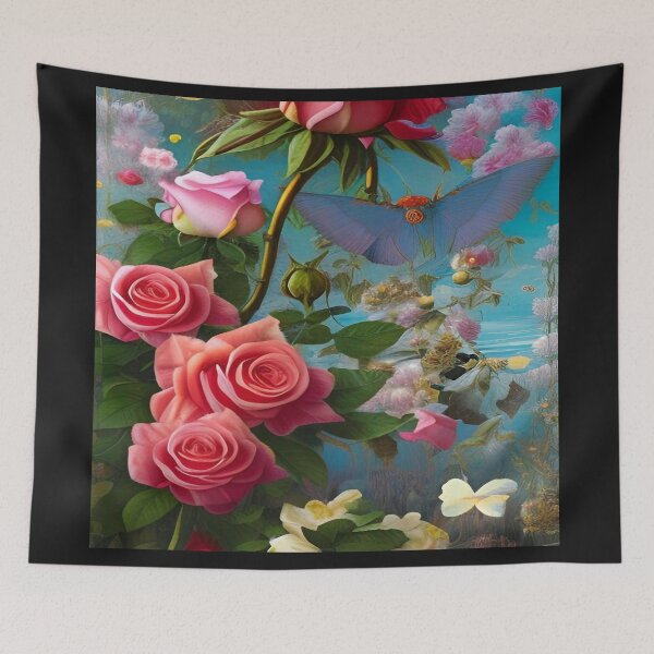 Item preview, Abstraction illustrative rosery Colorful hippie style Splash Flowers Imagination of dream  桜 world art bloomcore designed and sold by ValleyDream.