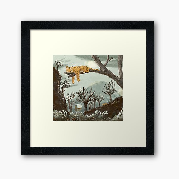 sleeping tiger Framed Art Print