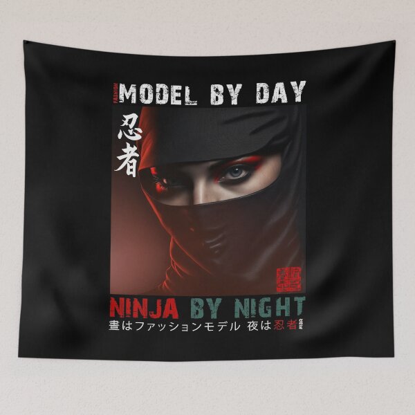 Item preview, Fashion Model By Day Ninja By Night - Masked Female Ninja Model | Fashion Model Ninja Woman Warrior designed and sold by MadeByRobots.
