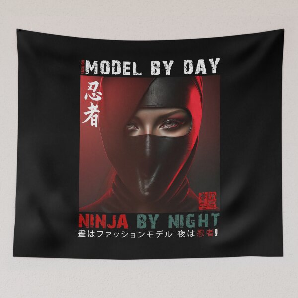 Item preview, Fashion Model By Day Ninja By Night - Masked Female Ninja Model | Fashion Model Ninja Woman Warrior designed and sold by MadeByRobots.