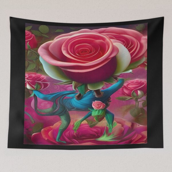 Item preview, Abstraction illustrative rosery Colorful hippie style Splash Flowers Imagination of dream  桜 world art bloomcore designed and sold by ValleyDream.