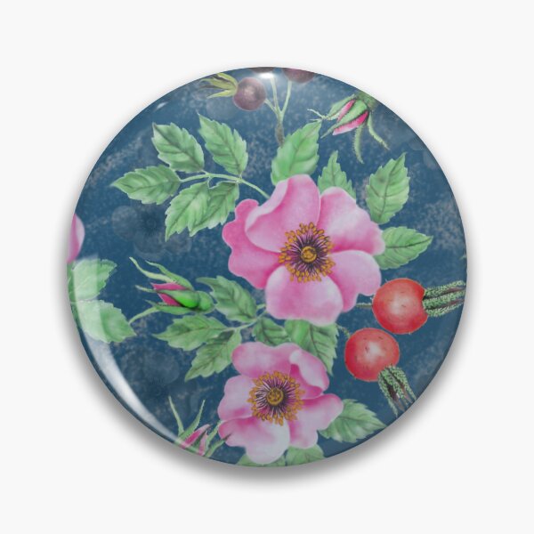 Item preview,  Vintage Pattern Work Pink Field Roses With Buds designed and sold by Tina Veenstra.