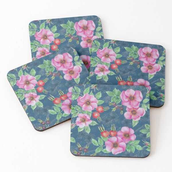 Item preview,  Vintage Pattern Work Pink Field Roses With Buds designed and sold by Tina Veenstra.