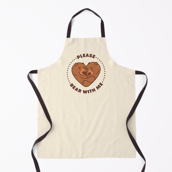 Item preview, Please, Bear With Me - Cute Brown Bear Pun designed and sold by Gudland.