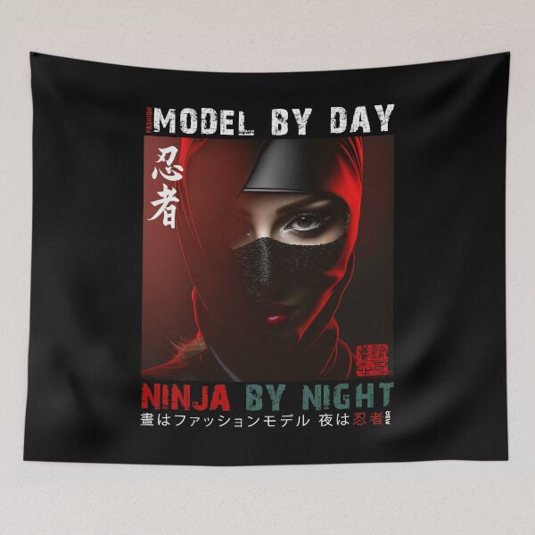 Item preview, Fashion Model By Day Ninja By Night - Masked Female Ninja Model | Fashion Model Ninja Woman Warrior designed and sold by MadeByRobots.