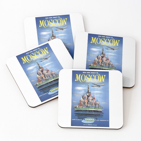 Item preview, SABENA New York To Moscow Vintage Travel Poster 60's designed and sold by Mitch-Angelo.