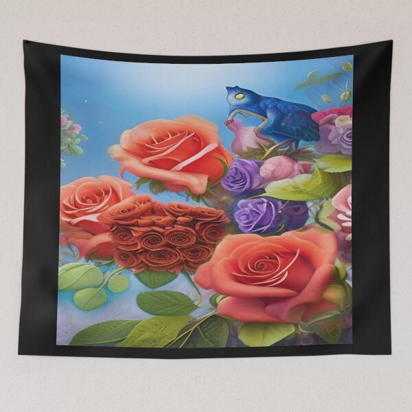 Item preview, Abstraction illustrative rosery Colorful hippie style Splash Flowers Imagination of dream  桜 world art bloomcore designed and sold by ValleyDream.