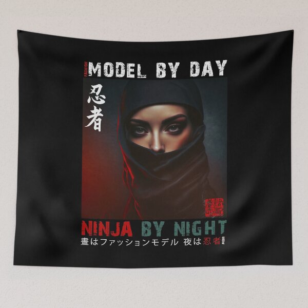Item preview, Fashion Model By Day Ninja By Night - Masked Female Ninja Model | Fashion Model Ninja Woman Warrior designed and sold by MadeByRobots.
