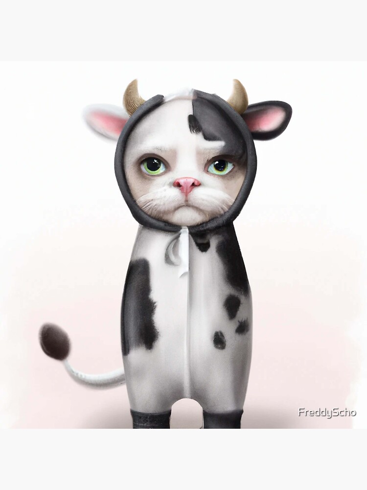 "Cats in cow costumes" Sticker for Sale by FreddyScho Redbubble