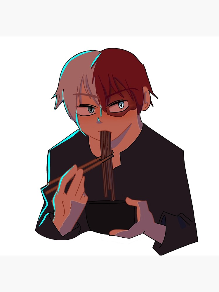 "Todoroki Eating Soba" Poster for Sale by LiahonaBae Redbubble