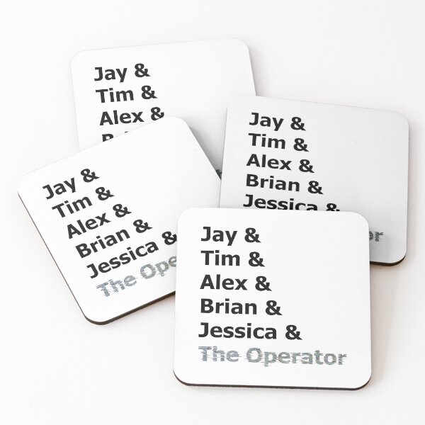Item preview, Jay&Tim&AlexBrian&Jessica&The Operator Marble Hornets (Black+Static) designed and sold by havensea.