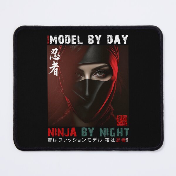 Item preview, Fashion Model By Day Ninja By Night - Masked Female Ninja Model | Fashion Model Ninja Woman Warrior designed and sold by MadeByRobots.