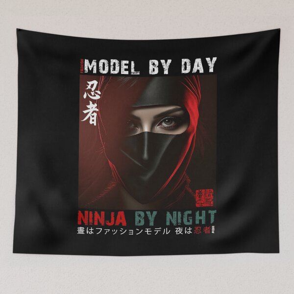 Item preview, Fashion Model By Day Ninja By Night - Masked Female Ninja Model | Fashion Model Ninja Woman Warrior designed and sold by MadeByRobots.