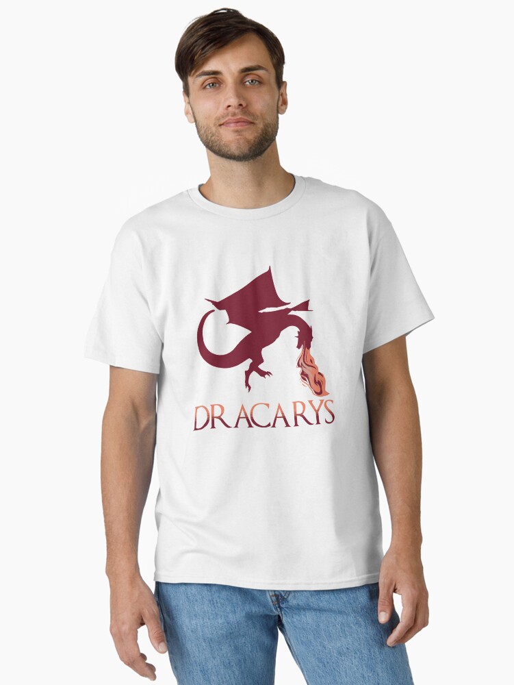 Aperçu 1 sur 7. T-shirt classique avec l'œuvre Dracarys ! créée et vendue par BomPom.