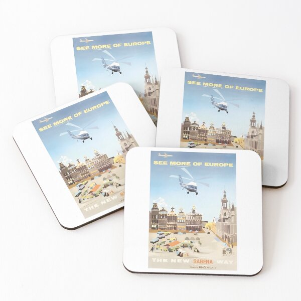 Item preview, SABENA See More Of Europe Vintage Publicity Travel Poster 60's designed and sold by Mitch-Angelo.