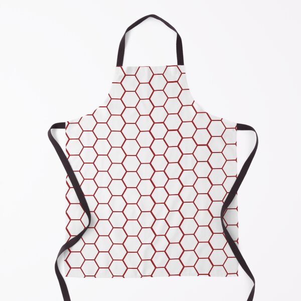 Item preview, Geometric Red on White Hexagon Pattern designed and sold by serenesights.
