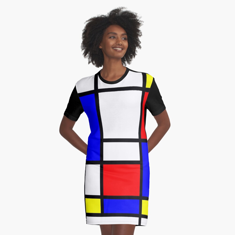 Mondrian Graphic T-Shirt Dress