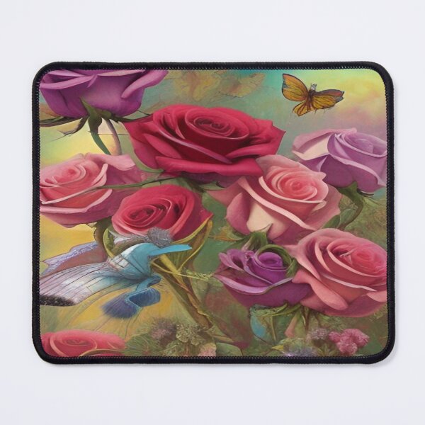 Item preview, bouquet of red, rose and purple roses with butterflies designed and sold by ValleyDream.