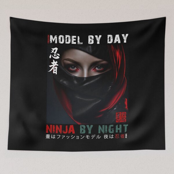 Item preview, Fashion Model By Day Ninja By Night - Masked Female Ninja Model | Fashion Model Ninja Woman Warrior designed and sold by MadeByRobots.