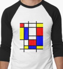 Camiseta ¾ bicolor para hombre Mondrian
