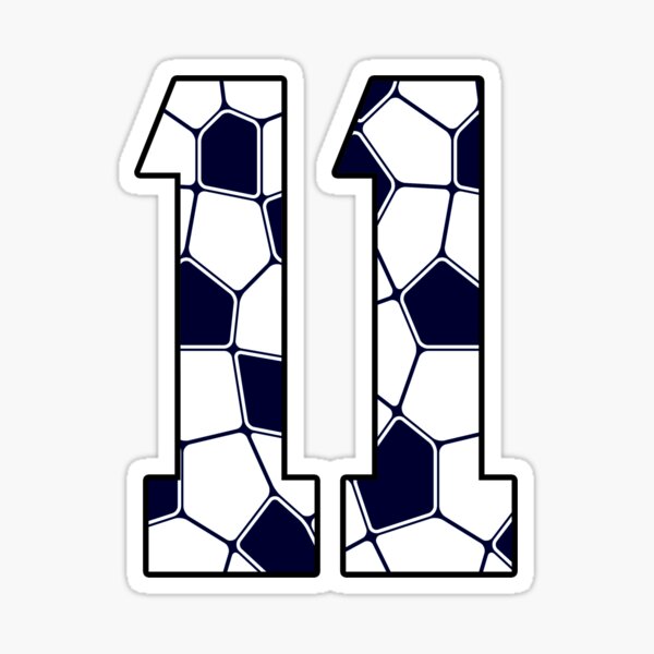 "Football Number 11" Sticker for Sale by HIGHNEO Redbubble