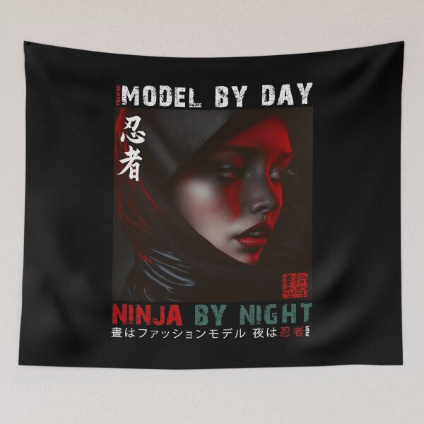 Item preview, Fashion Model By Day Ninja By Night - Masked Female Ninja Model | Fashion Model Ninja Woman Warrior designed and sold by MadeByRobots.