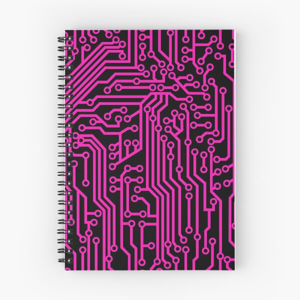 Item preview, Cyberpunk Geek Style Pink and Black Circuit Board Pattern designed and sold by bexilla.