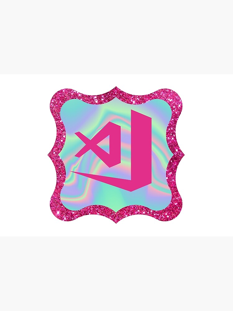 "pink vscode glitter sticker" Poster for Sale by Salmaarts Redbubble