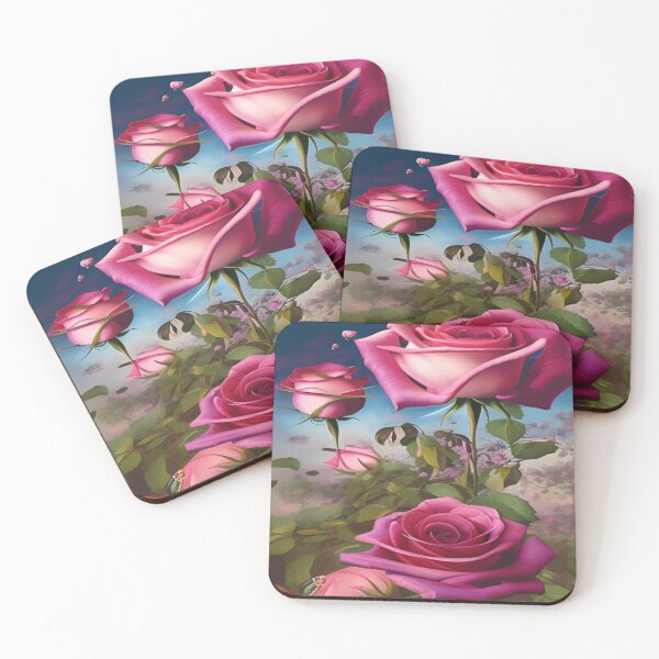 Item preview, three red roses canvas painting designed and sold by ValleyDream.