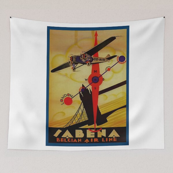 Item preview, SABENA Vintage London to Scandinavia Publicity Travel Poster 30's designed and sold by Mitch-Angelo.