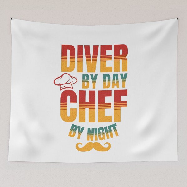Item preview, Diver By Day Chef By Night For Divers and Lake lovers designed and sold by NiceTees2021.
