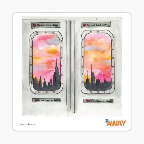 Subway Bingo Sunset View Sticker