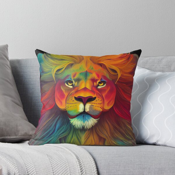 Item preview, Cabeza de un león del arco iris designed and sold by MorningPanda.