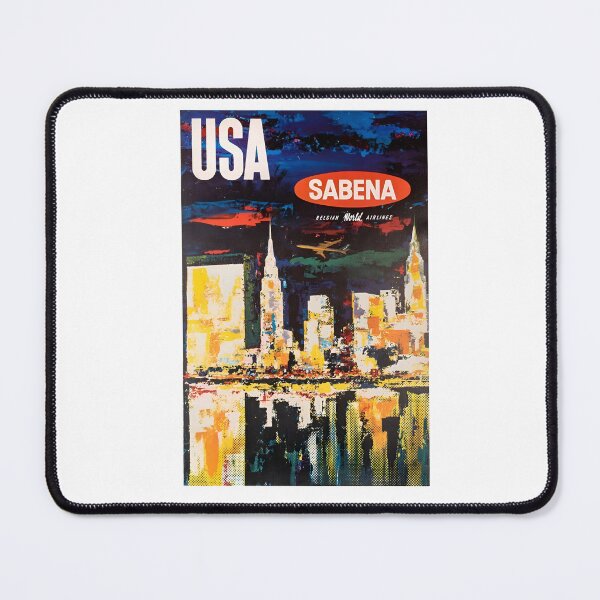 Item preview, SABENA Vintage City Lights of New York Publicity Travel Poster 60's designed and sold by Mitch-Angelo.