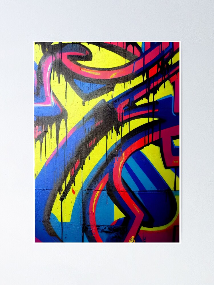 "Spray Paint dripping Paint Mural" Poster for Sale by Bobbyblack0417