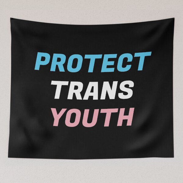 Item preview, Protect Trans Youth - transgender flag colors designed and sold by Inspirationmotivation.
