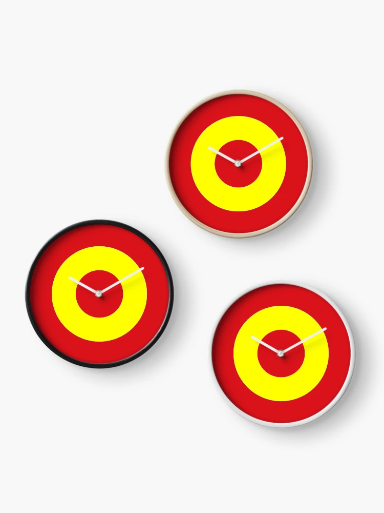 Thumbnail 3 of 4, Clock, Red Yellow Retro Mod designed and sold by ModSupporters.