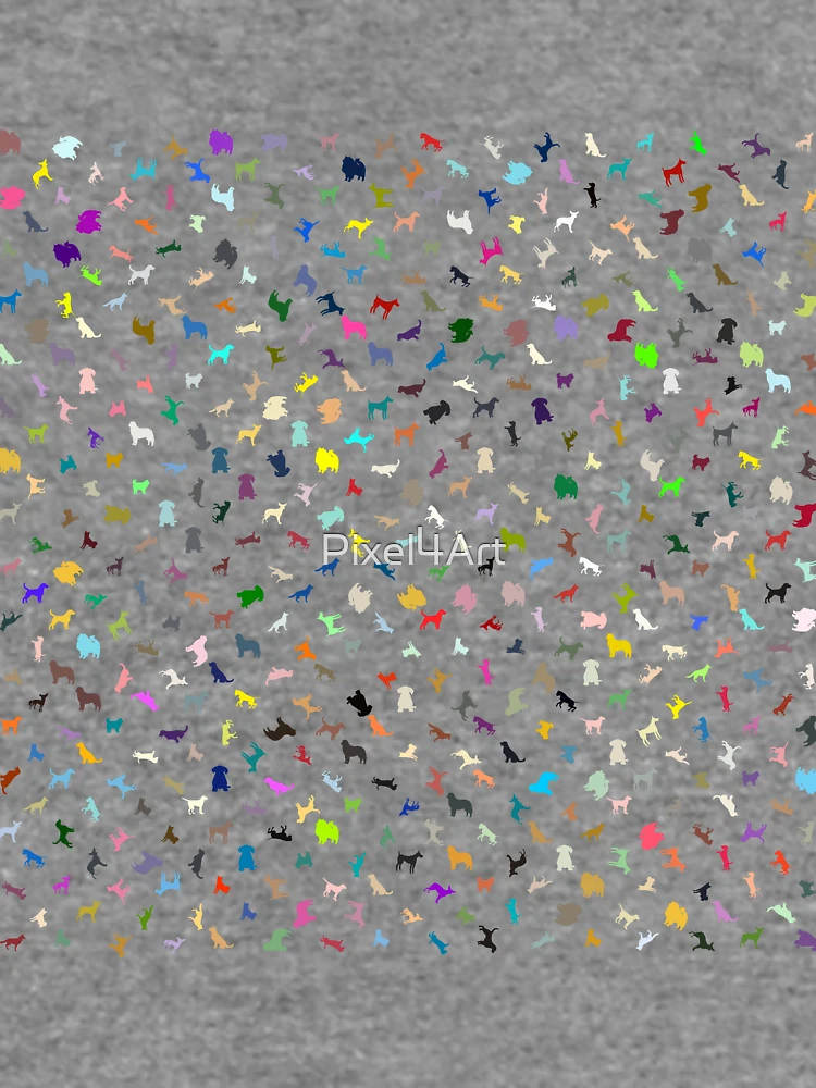 Thumbnail 6 of 6, Lightweight Sweatshirt, Abstract Multi Color Dog Pattern designed and sold by Pixel4Art.