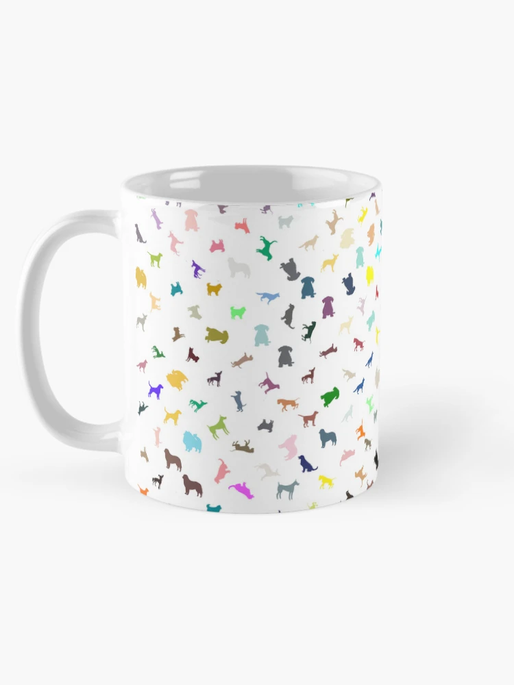 Thumbnail 5 of 6, Coffee Mug, Abstract Multi Color Dog Pattern designed and sold by Pixel4Art.