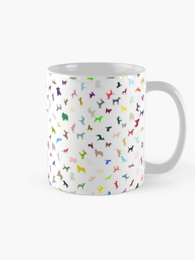 Thumbnail 3 of 6, Coffee Mug, Abstract Multi Color Dog Pattern designed and sold by Pixel4Art.