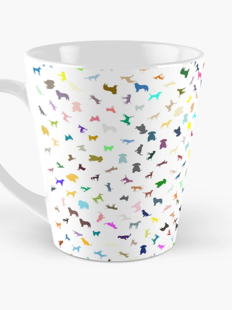 Thumbnail 3 of 4, Coffee Mug, Abstract Multi Color Dog Pattern designed and sold by Pixel4Art.