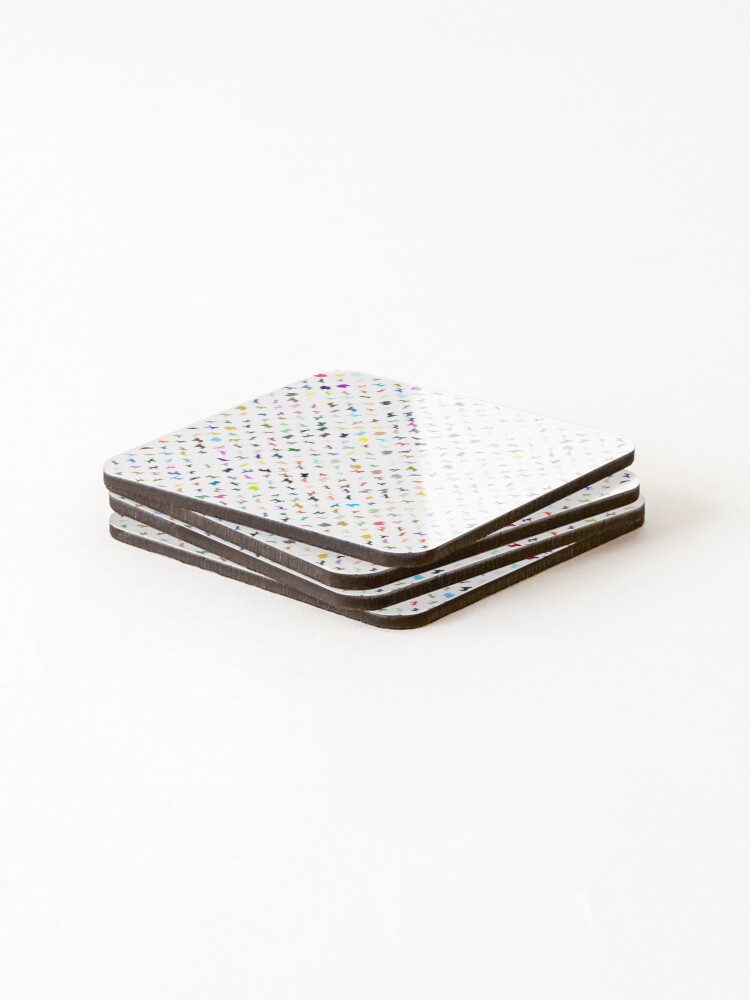 Thumbnail 4 of 5, Coasters (Set of 4), Abstract Multi Color Dog Pattern designed and sold by Pixel4Art.