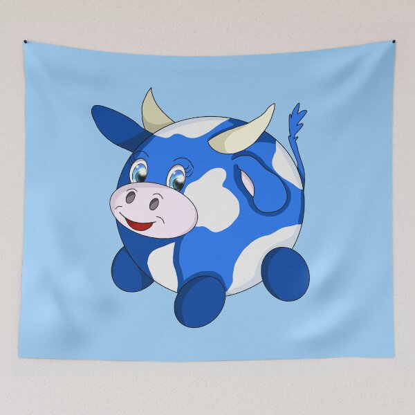 Item preview, silly blue cow designed and sold by BeingNow.