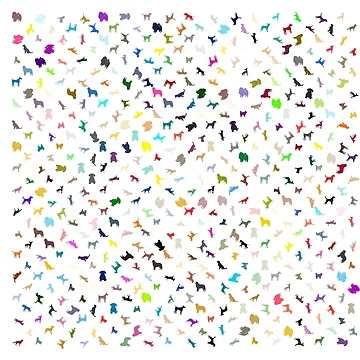 Artwork thumbnail, Abstract Multi Color Dog Pattern by Pixel4Art